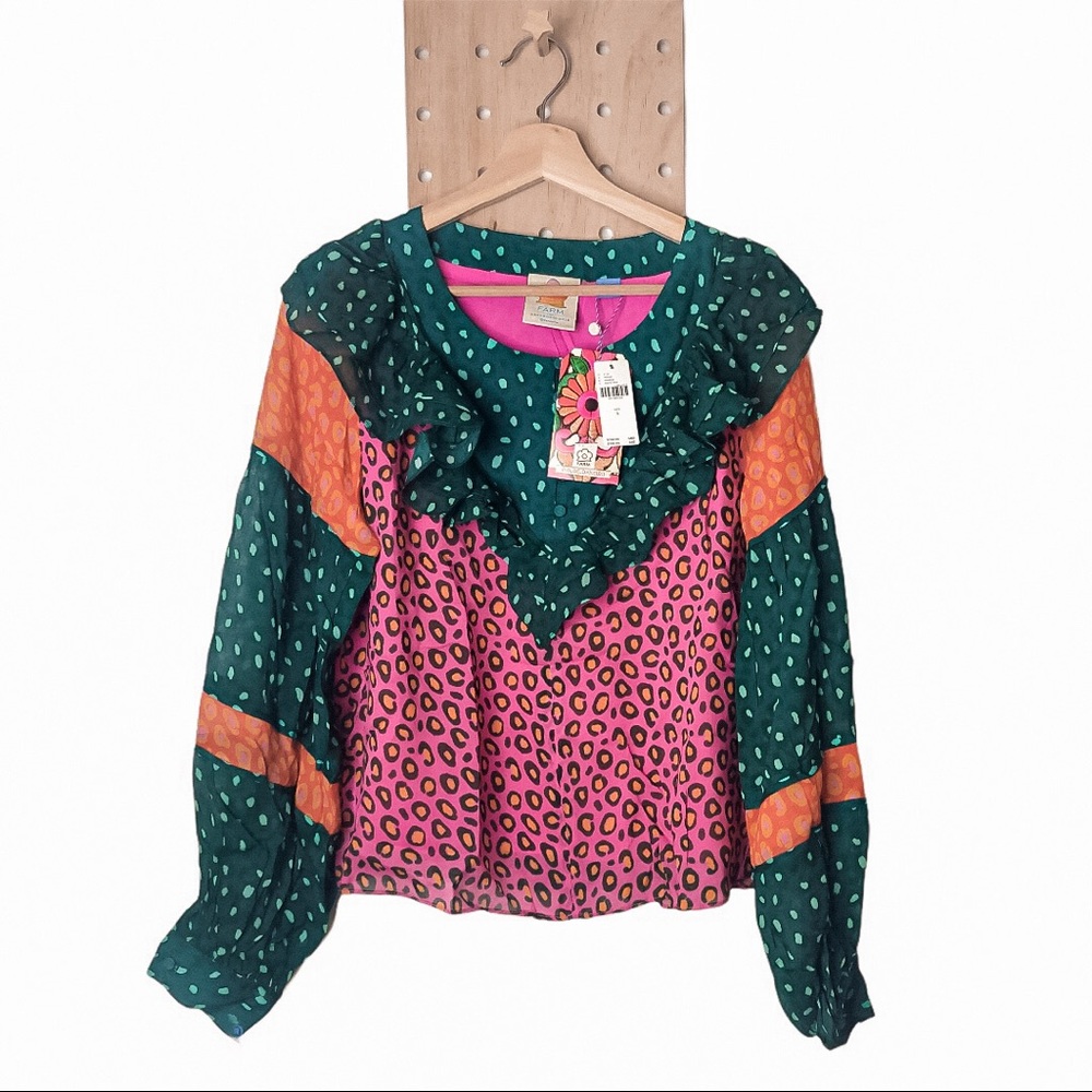 NWT ANTHROPOLOGIE FARM RIO RENEE PEASANT BLOUSE - Picture 6 of 12